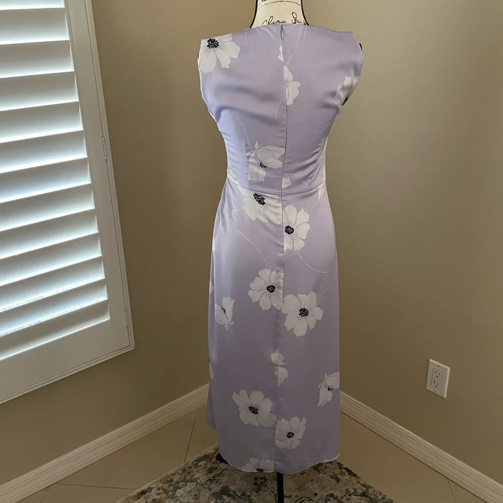 NWT Ann Taylor Floral Ruched Flare Dress - Picture 5 of 10